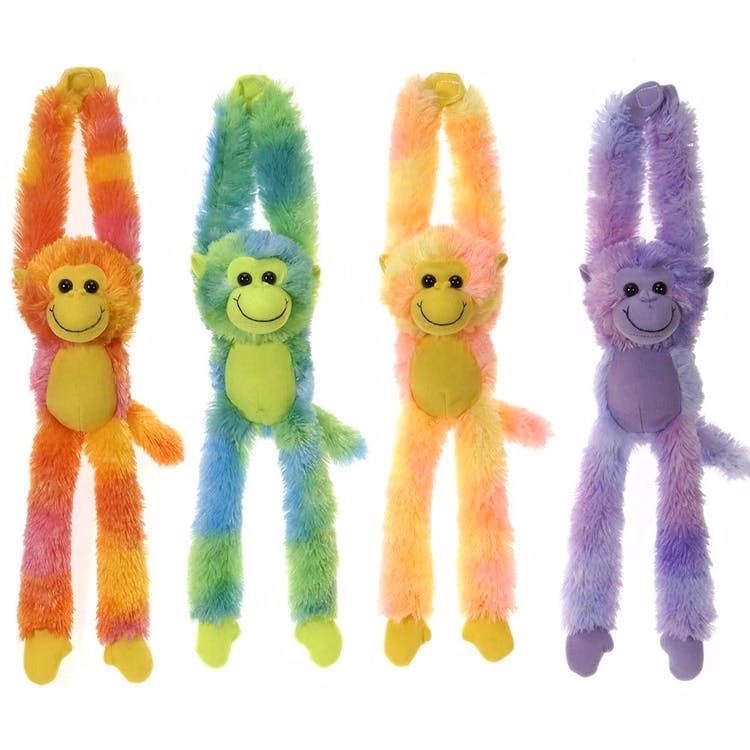 Long Leg Monkey Plush Toys - Assorted Colors Tie Dye 16"