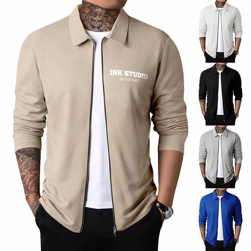 Men's Full-Zip Waffle Jacket