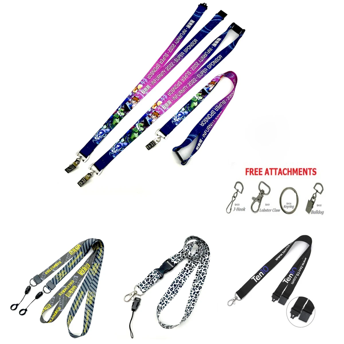 3/4" Full Color Sublimation Lanyard w/Safety Breakaway 1
