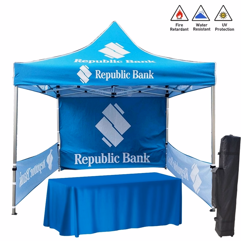 10' Tent Kit w/ One Full & Two Half Walls & 6ft Table Cover