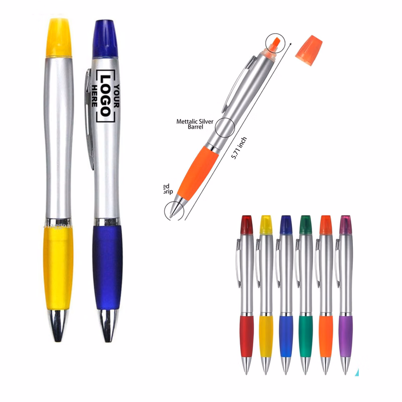 Candy Double Highlighter Ballpoint Pen 