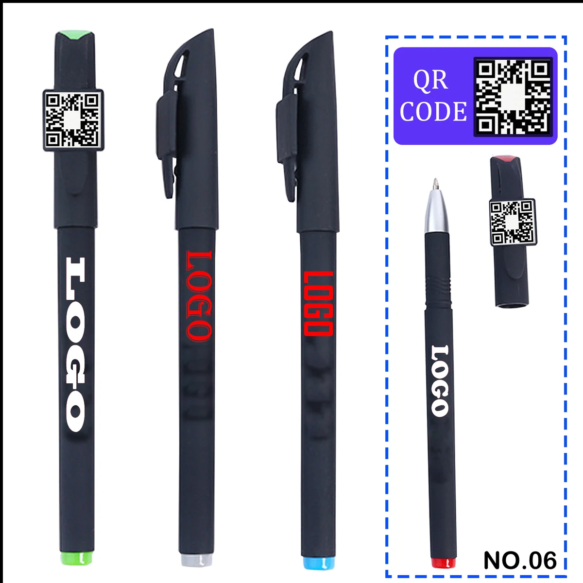 Skin-friendly ballpoint pens with QR codes 1