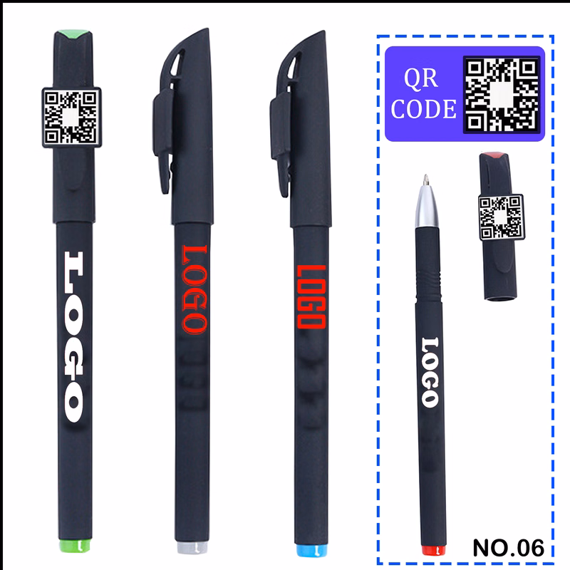 Skin-friendly ballpoint pens with QR codes
