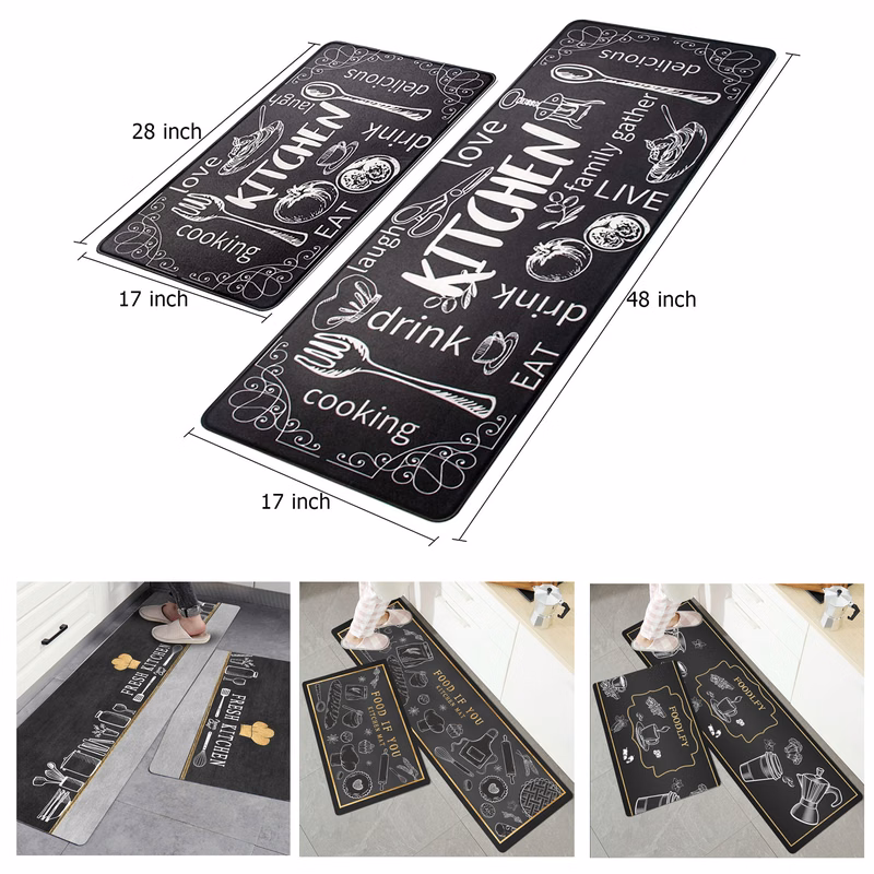 2 Pieces Kitchen Rugs and Mats