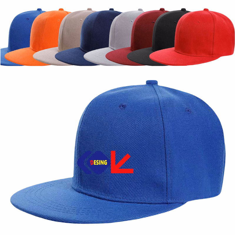 6 Panel Flat Bill Trucker Cap MOQ20