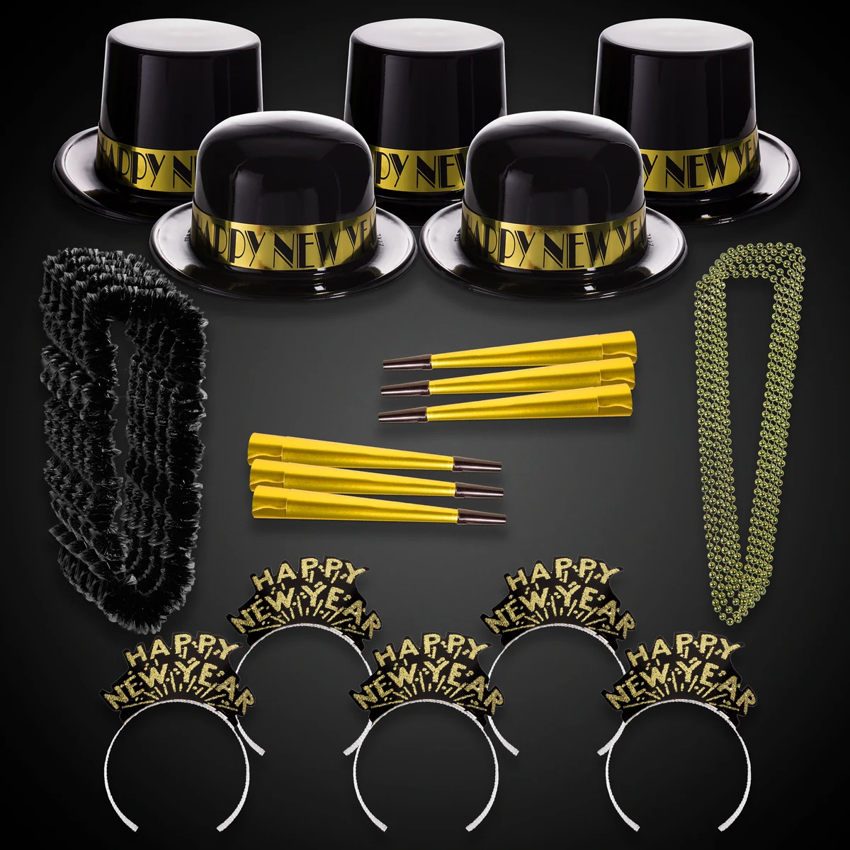 Gold Showboat New Year Party Kit for 100 1