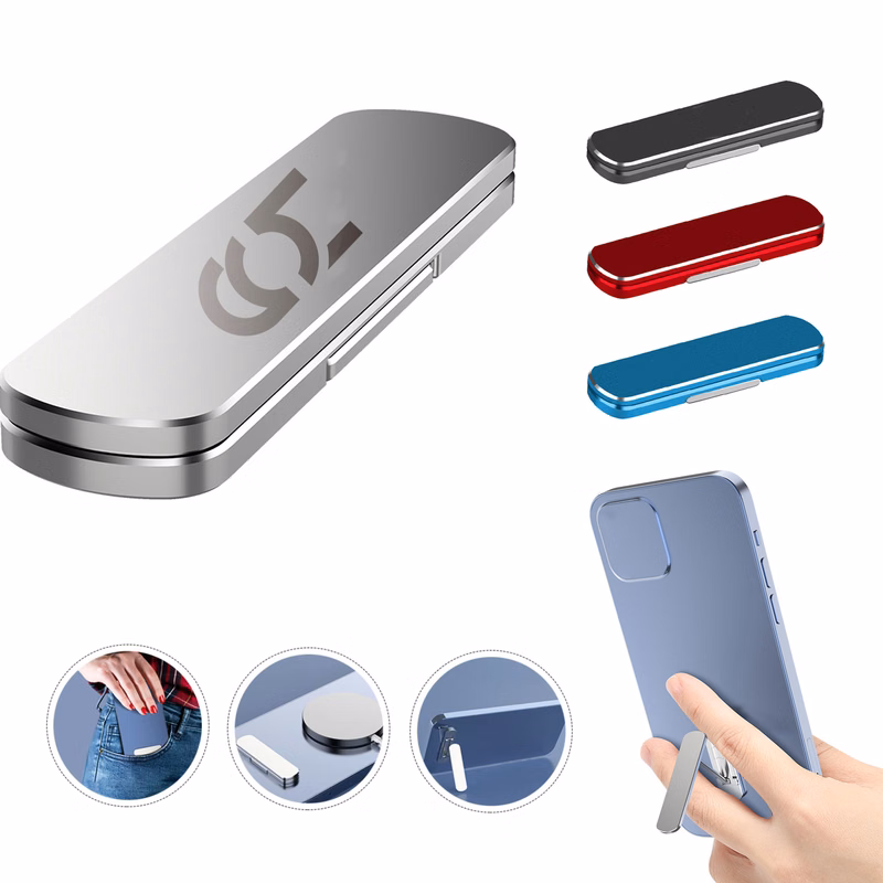 Foldable Aluminum Alloy Phone Stand with 360?? Rotation and Adjustable Angles