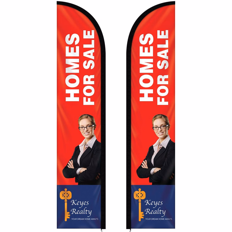 10' Double Sided Custom Portable Half Drop Banners
