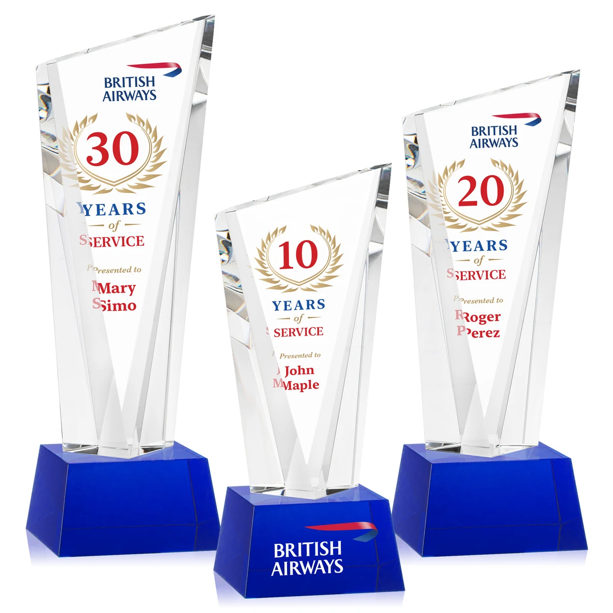 Plymouth VividPrint™ Award on Robson Base - Blue 1