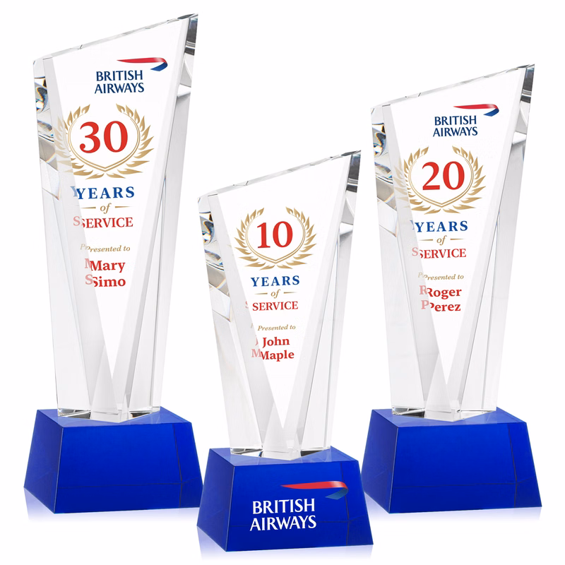 Plymouth VividPrint™ Award on Robson Base - Blue