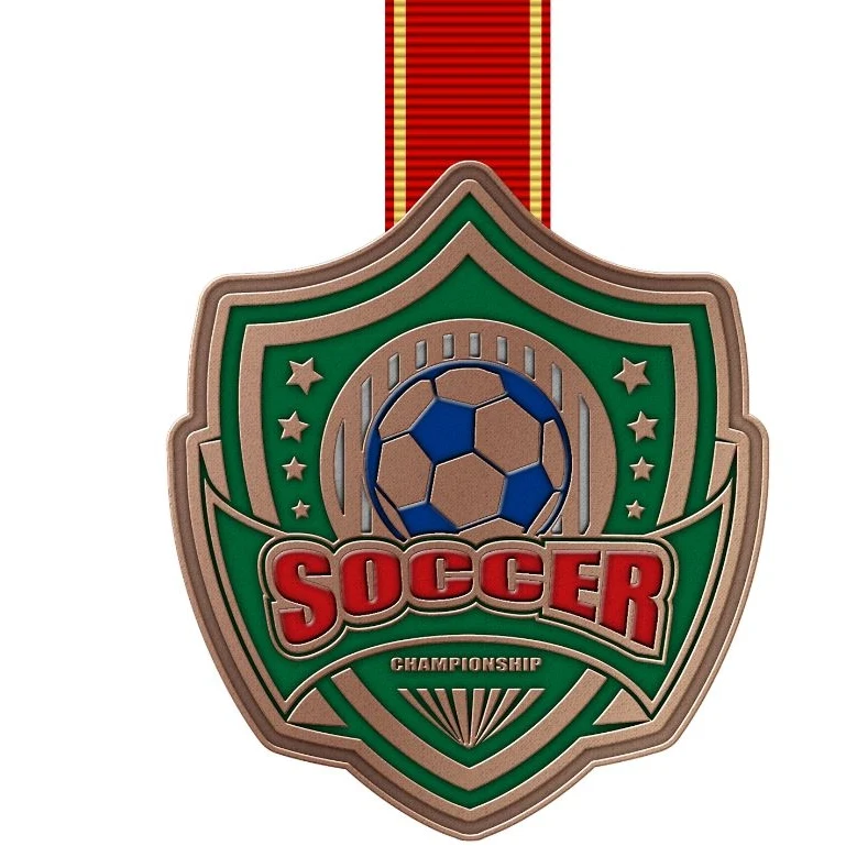 Round Zinc Alloy Medal w/Antique Plating 1