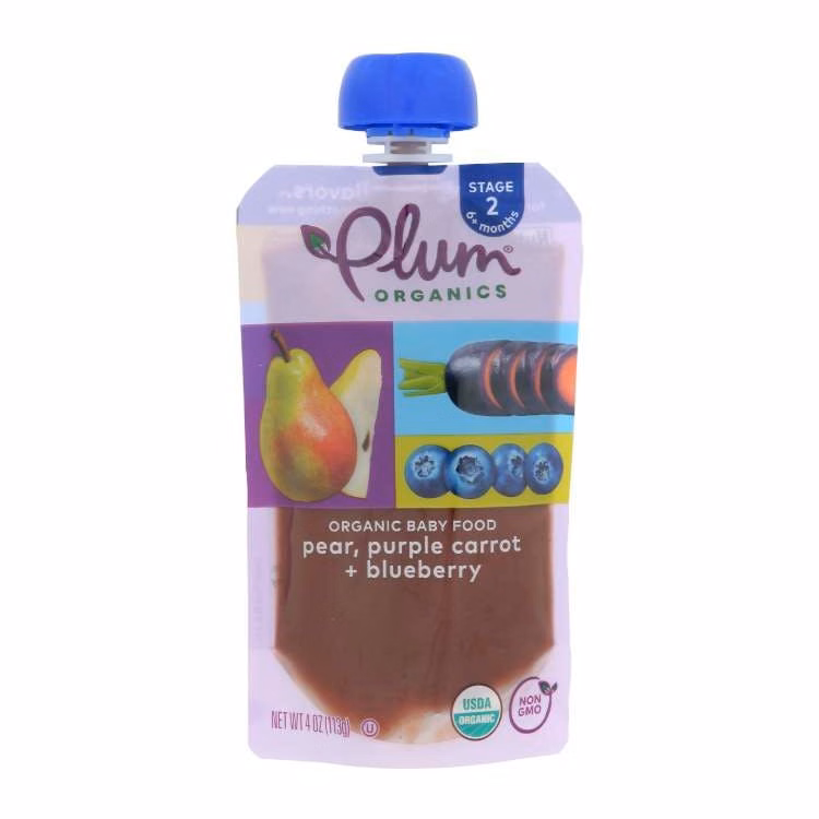 Plum Organics Baby Food 12pk - Blueberry Pear Carrot