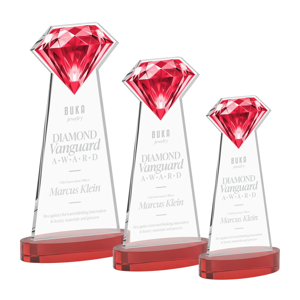 Gemstone Award on Alberton Base - Red 1
