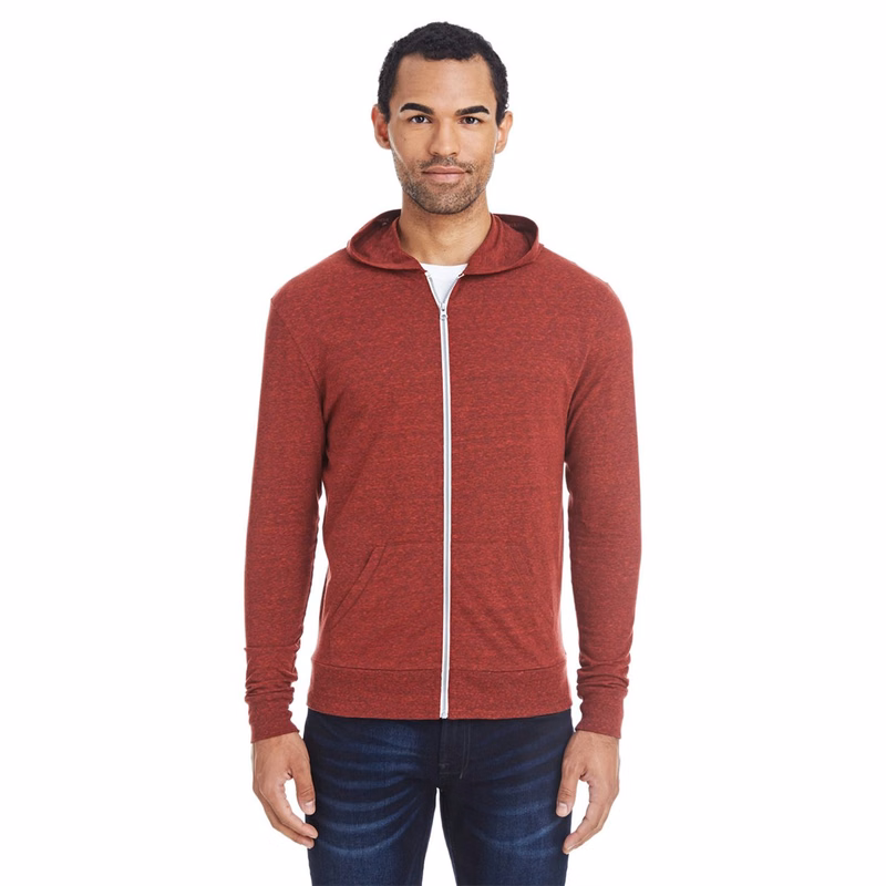 Unisex Triblend Full-Zip Lightweight Hooded Sweatshirt - 302Z