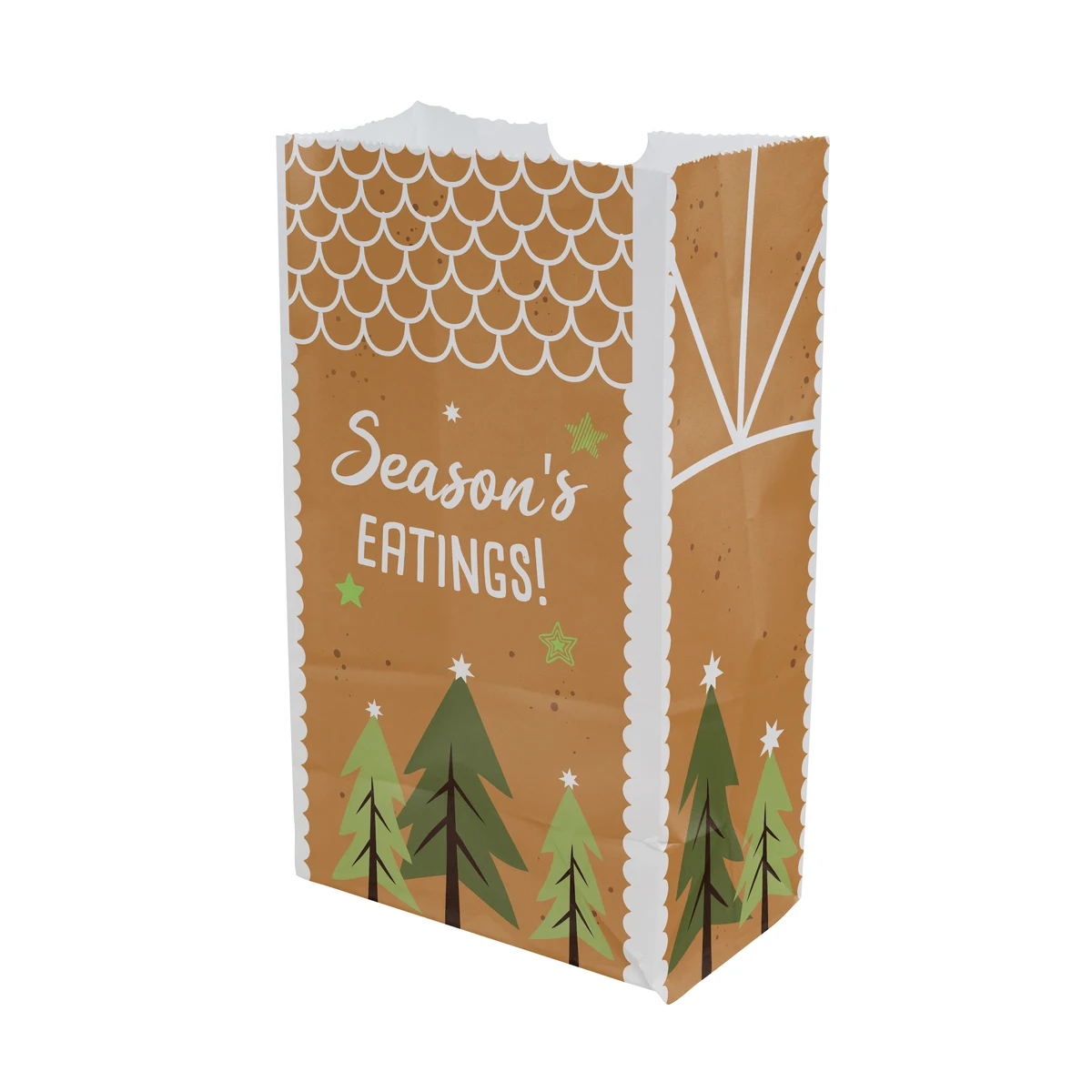 SOS #4S Multi-Sided Full Color Food Safe Paper Bags (5" x 8.5" x 3.125") 1