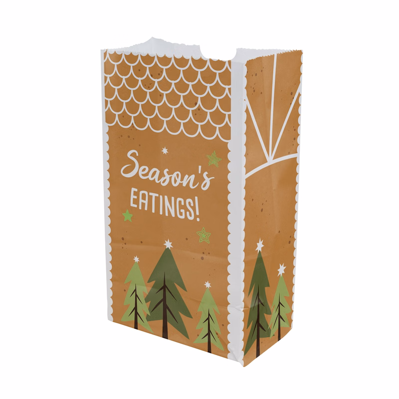 SOS #4S Multi-Sided Full Color Food Safe Paper Bags (5" x 8.5" x 3.125")