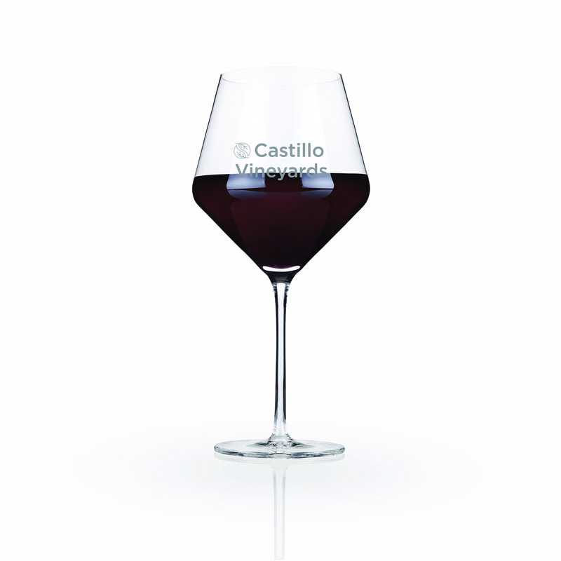 Viski® Raye Angled Crystal Burgundy Glass, set of 2