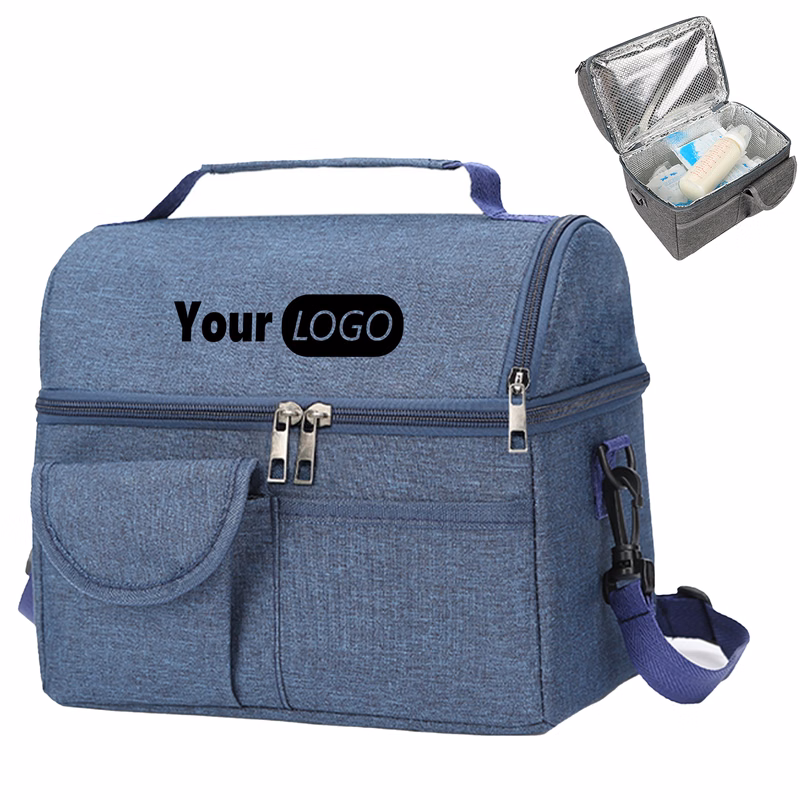 Oxford Portable Cooler Lunch Bag With Shoulder Strap