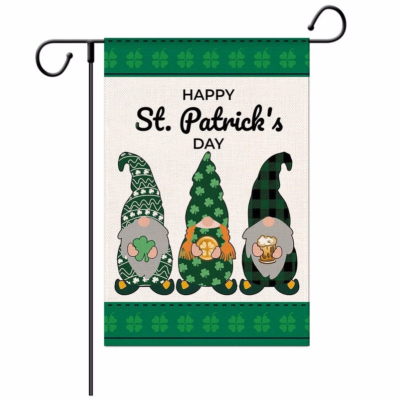 Happy St Patricks Day House Garden Flags
