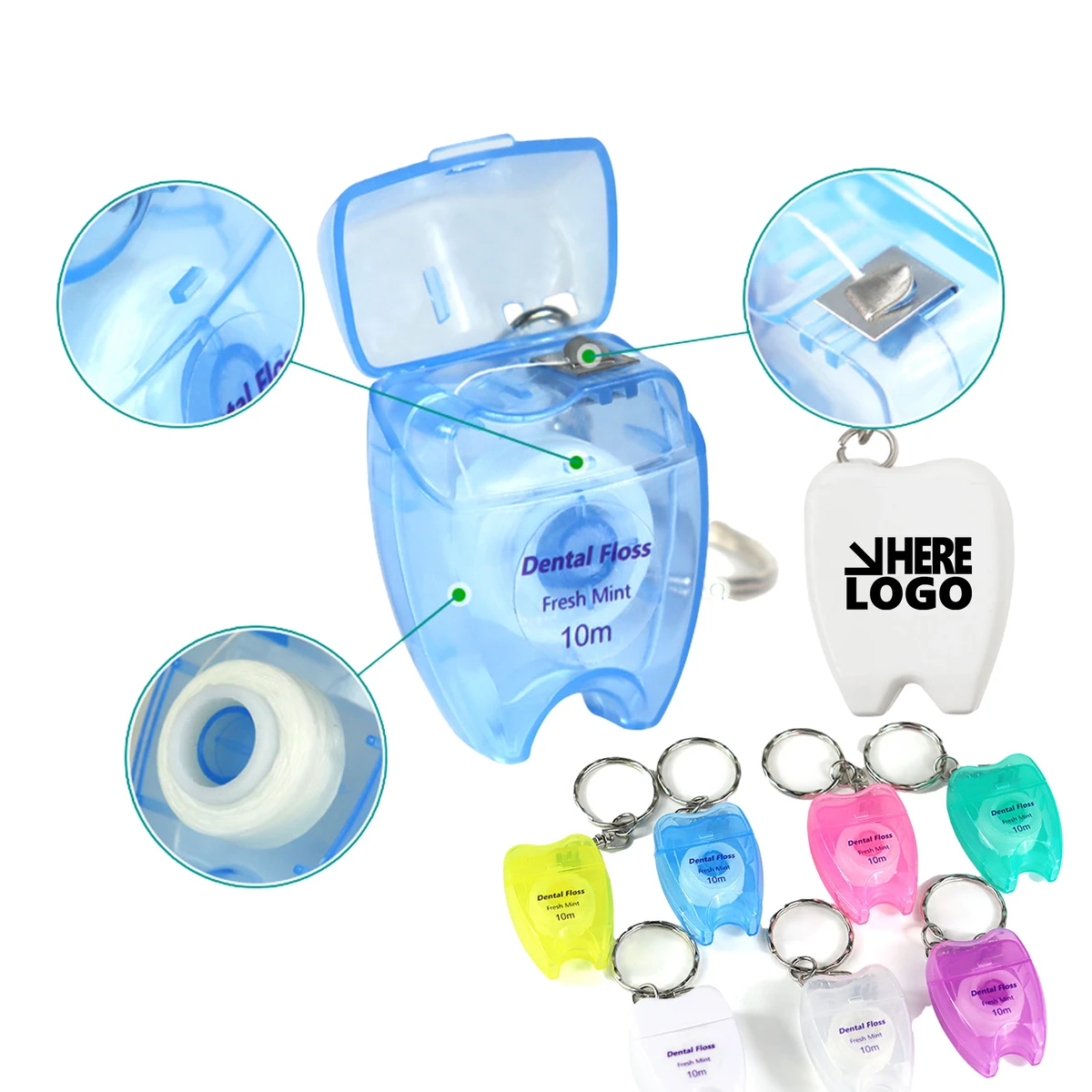 MOQ 22 Dental Floss Key Chain Oral Care 1