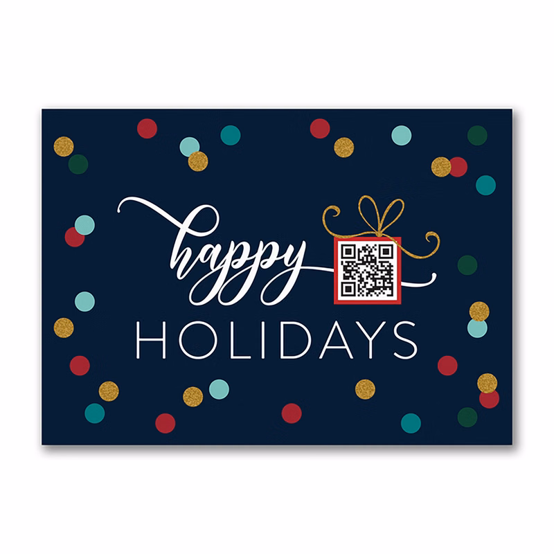 Seasonal Package QR Code Card