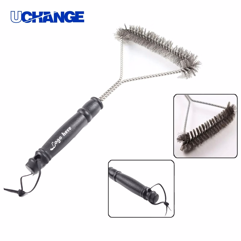 12 Inch Three-Sided Grill Brush Tool for Cleaning