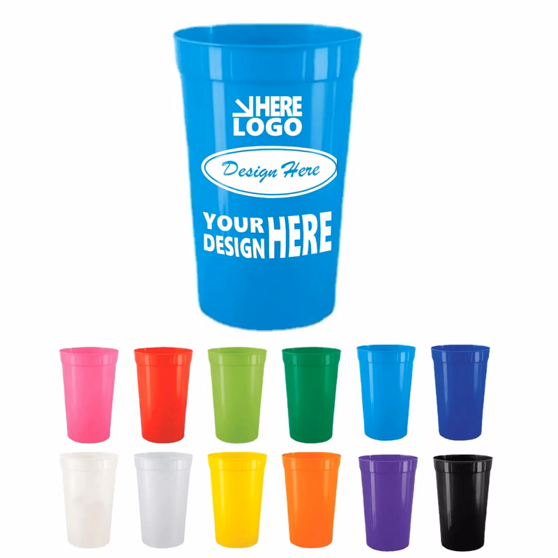 16Oz Reusable Plastic Stadium Cups
