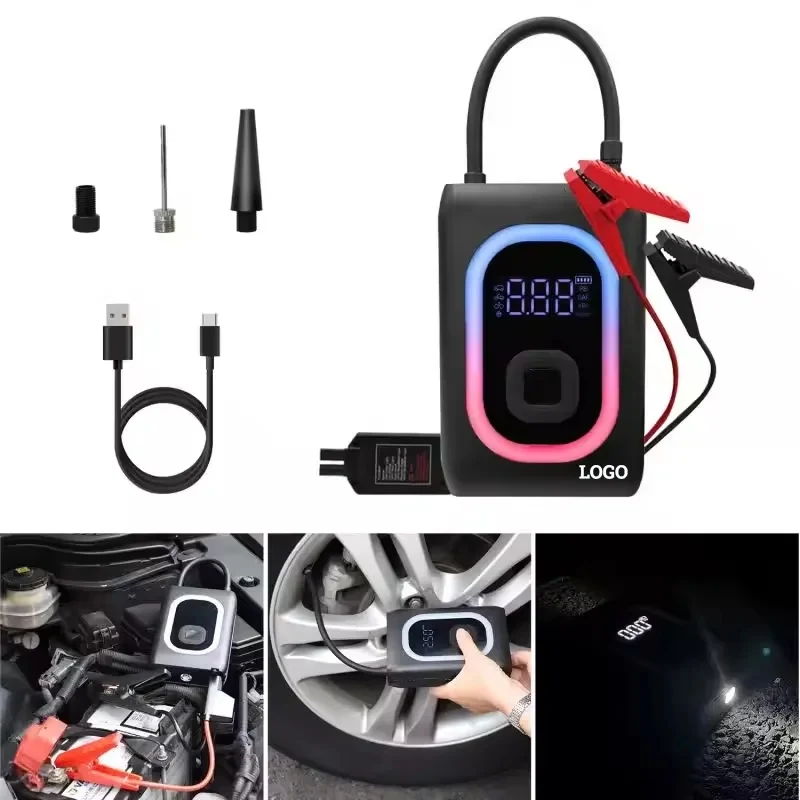 4-in-1 Multifunctional Jump Starter with Air Compressor 1
