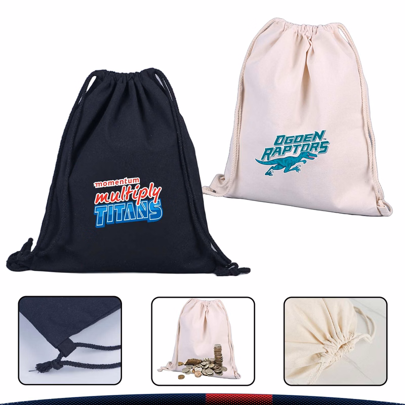 Canvas Drawstring Coin Bag