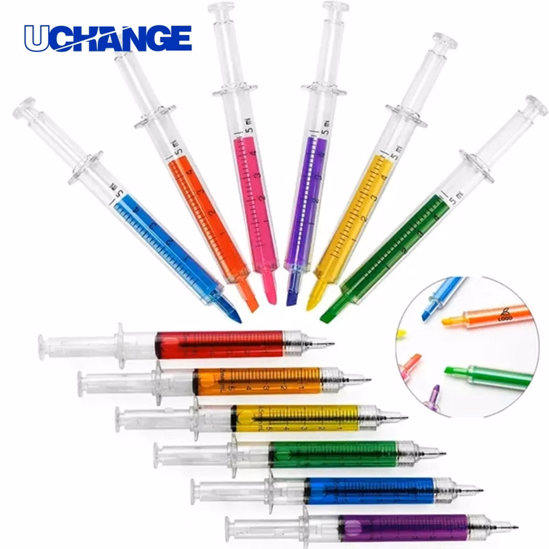 Syringe Highlighter Pen for Creative & Educational Use