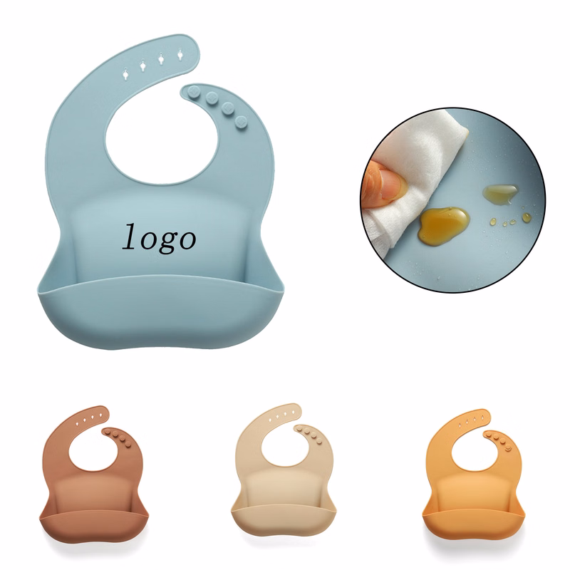 Waterproof And Leak-Proof Silicone Bib For Infants