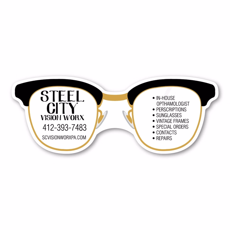 Glasses Magnet - 4" x 1.5" - 30 mil - Outdoor Safe
