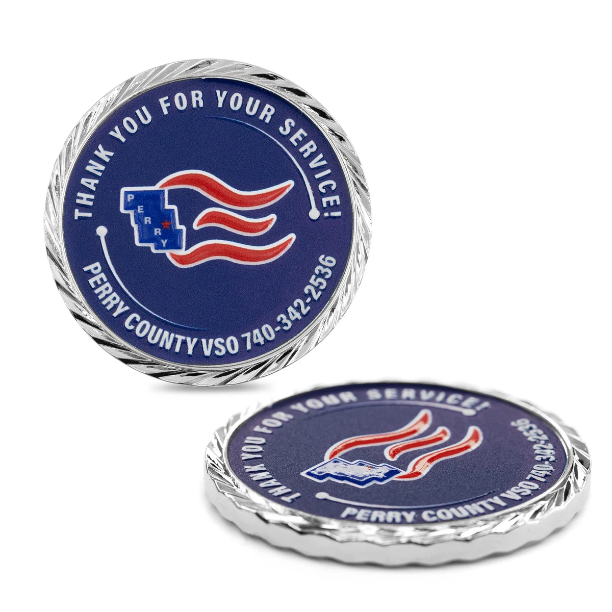 1.75" Speed Challenge Coin Oblique Edge w/ 3D Texture Print 1