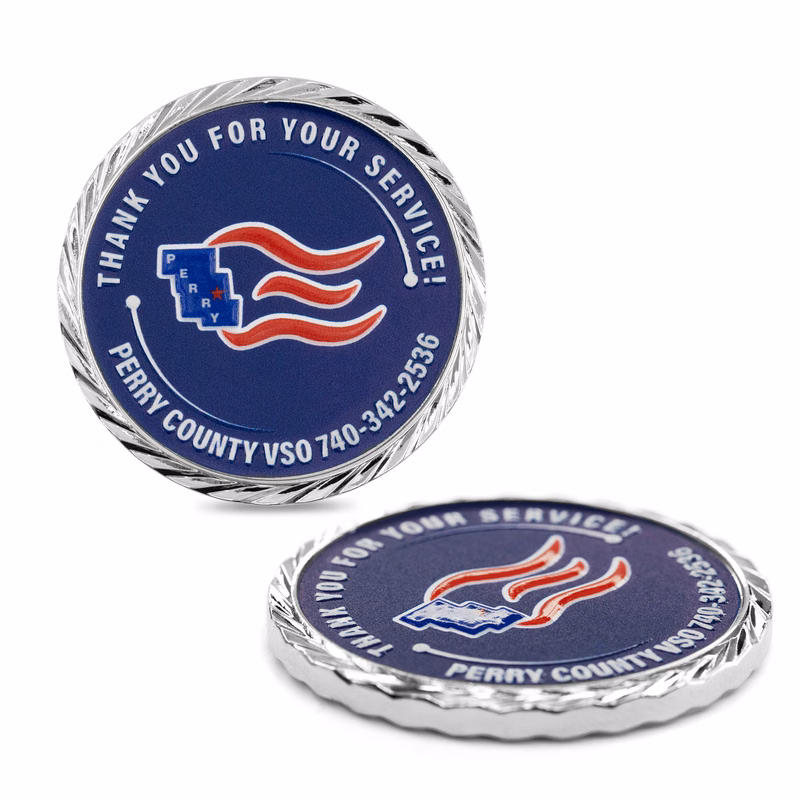 1.75" Speed Challenge Coin Oblique Edge w/ 3D Texture Print