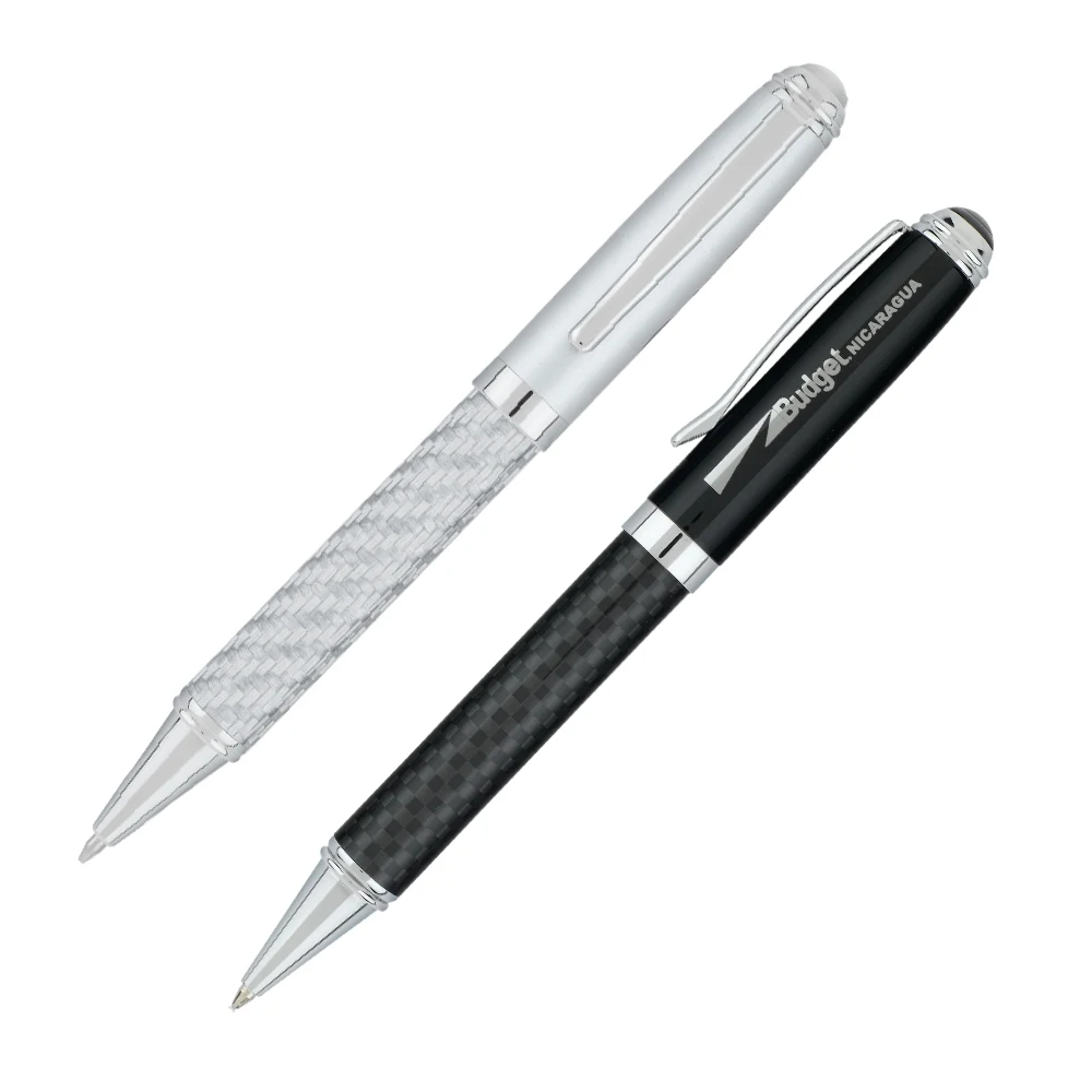 Obsidian Twist Brass Ballpoint Pen 1