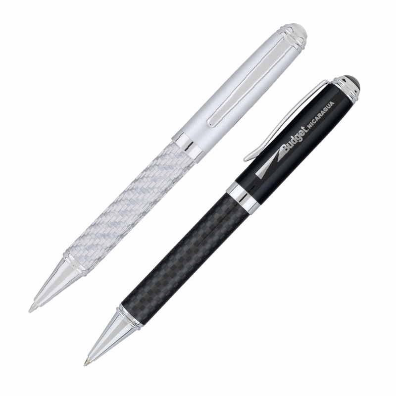 Obsidian Twist Brass Ballpoint Pen