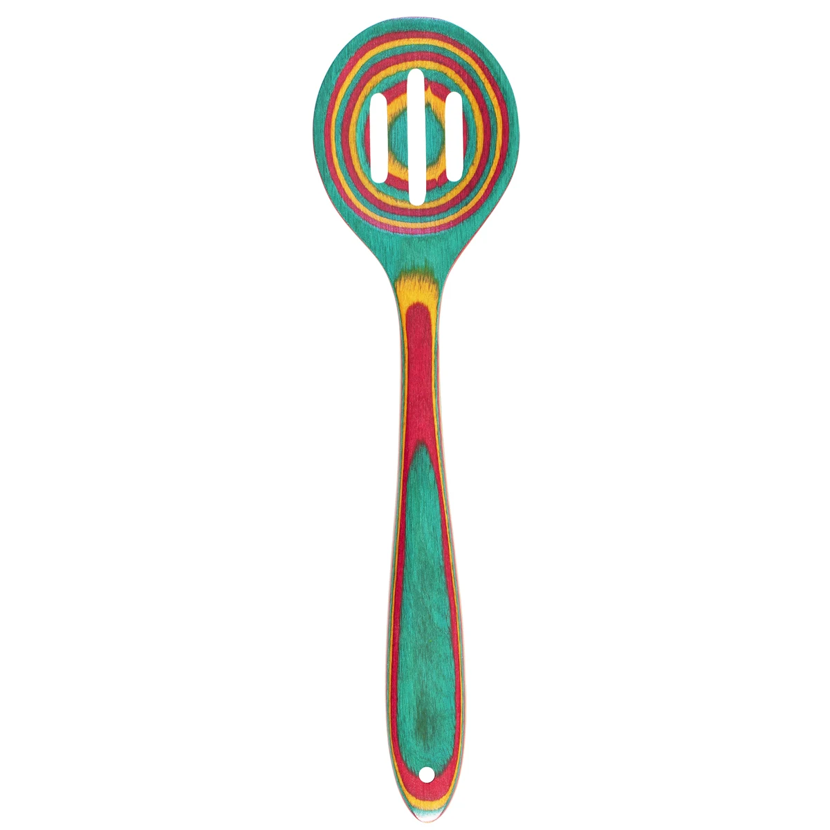 Colorful Wooden Slotted Spoon 1