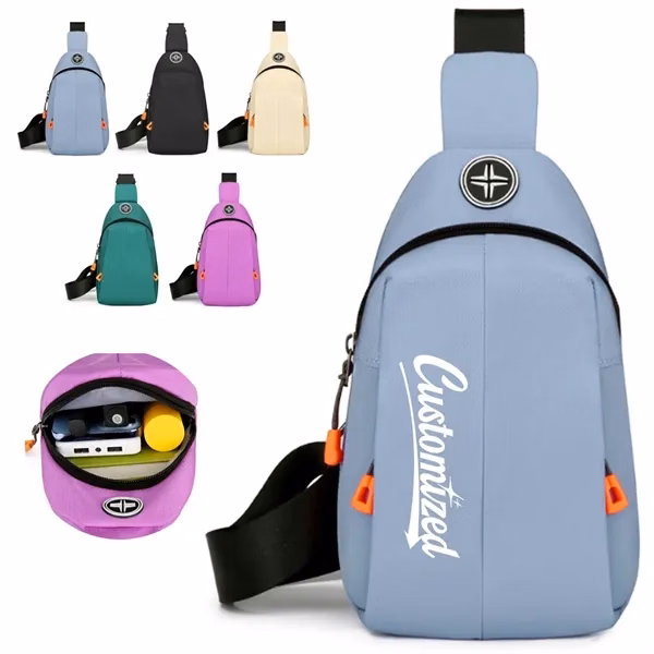 Custom Compact Crossbody Sling with Headphone Jack — Travel & Daily Carry
