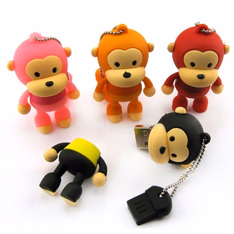 Soft PVC Mini Animal Monkey 4GB USB Flash Drive Memory U Disk