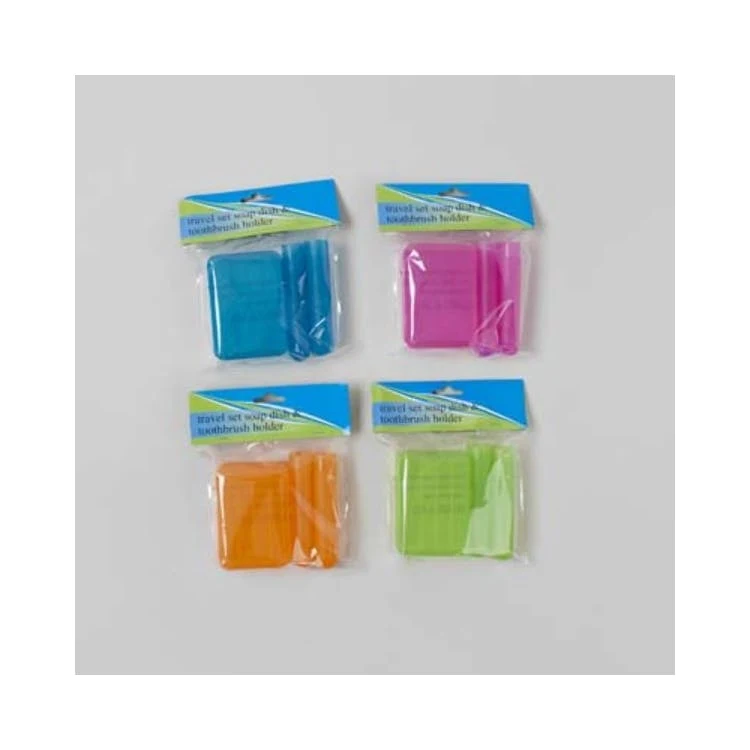Hygiene Travel Sets - Soap & Toothbrush Holders Assorted Colors 1