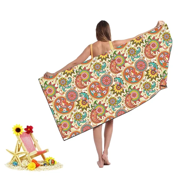 30" X 60" Full Color Microfiber Beach Towel MOQ50 1