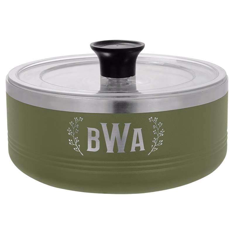 Polar Camel Olive Green 1 1/4 Quart Serving Bowl with Lid