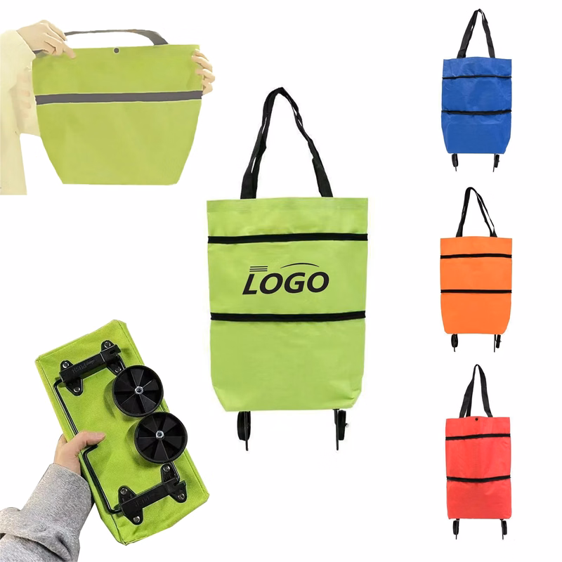 Portable Waterproof Wheeled Hand Cart Folding Bag Shopping C