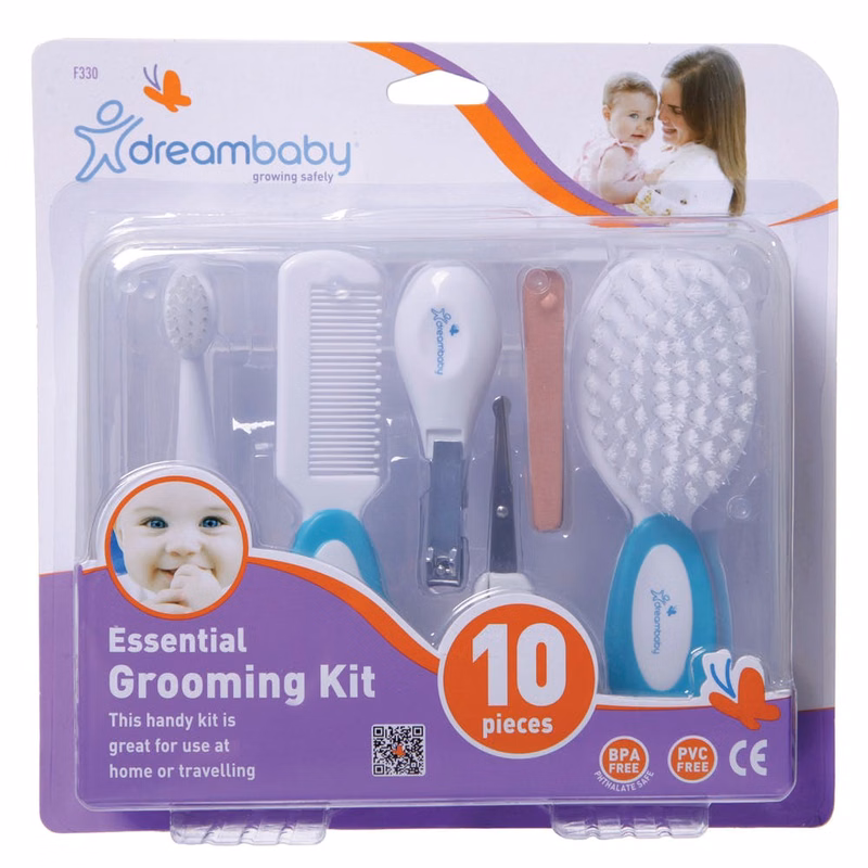 Baby Essential Grooming Kits - Aqua 10 Pieces