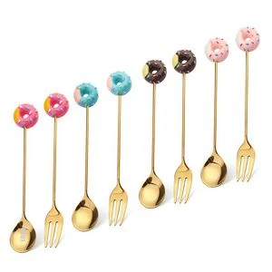 Doughnut Dessert Coffee Spoon Or Fork 1