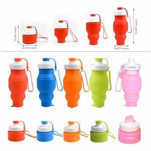 Collapsible Silicone Bottle With Flip Beak
