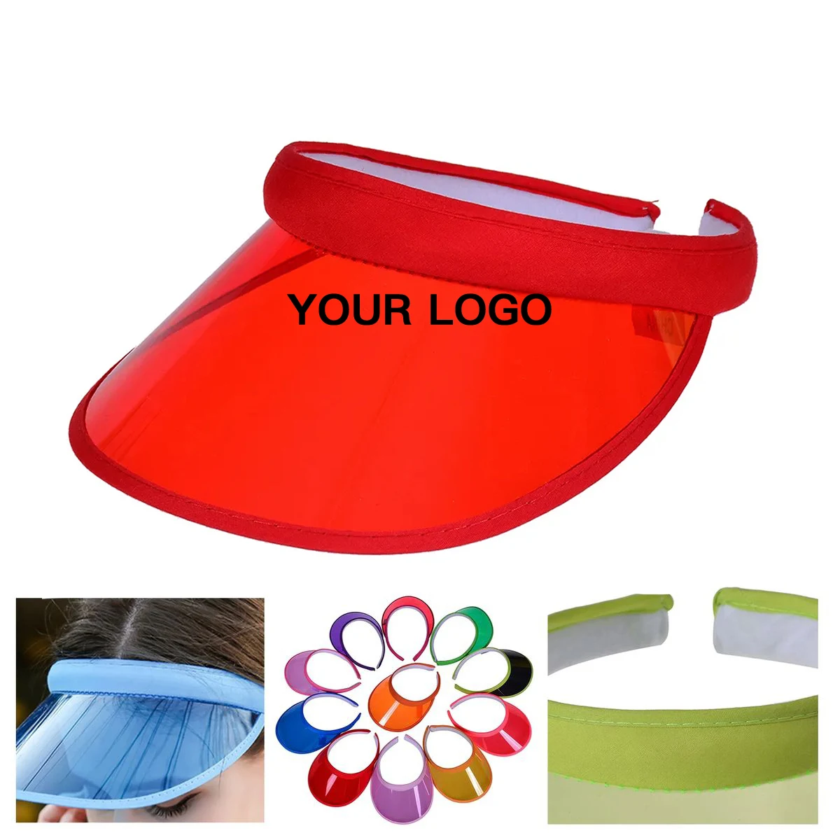 Clear PVC Visor With Adjustable Fit 1