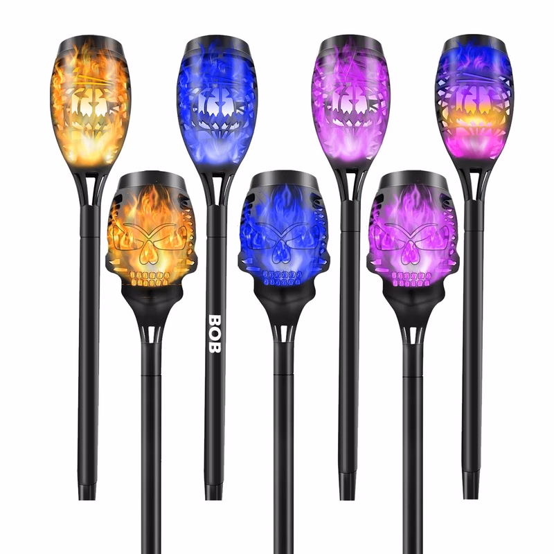LED Solar Halloween Courtyard Flame Light