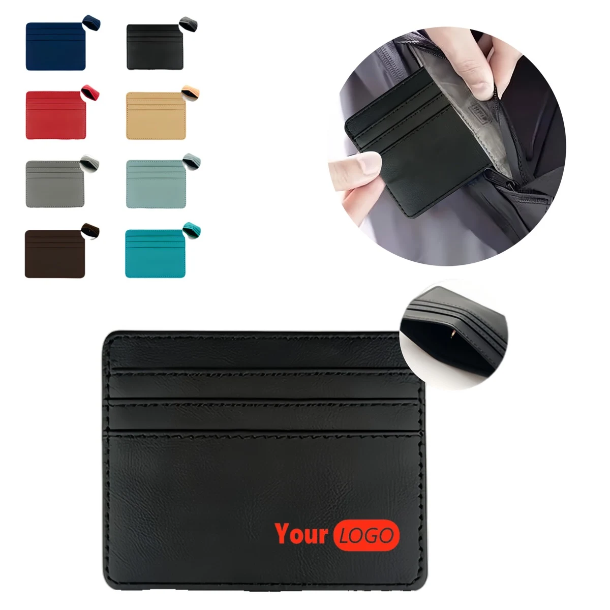 4-slot PU Leather Card Holder 1