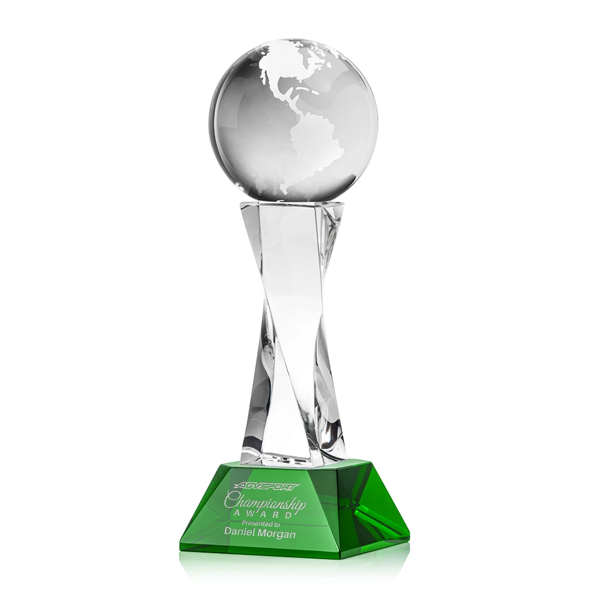 Globe Award on Langport Base - Green 1